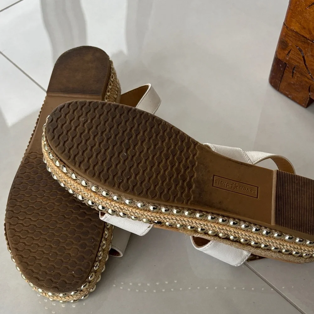 White Espadrille Platform Sandals